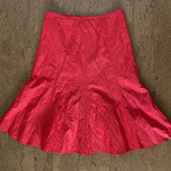 Betty Barclay collection! A-line red skirt! Holiday, party, cocktail! Size 42 - Picture 14 of 15